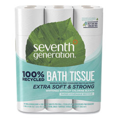 100% Recycled Bathroom Tissue, Septic Safe, 2-Ply, White, 240