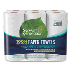 100% Recycled Paper Kitchen Towel Rolls, 2-Ply, 11 X 5.4