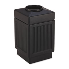 Canmeleon Top-Open Receptacle, Square, Polyethylene, 38 Gal,