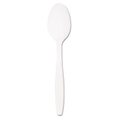 Guildware Extra Heavyweight Plastic Teaspoons, White,