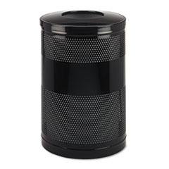 Classics Perforated Open Top Receptacle, Round, Steel, 51
